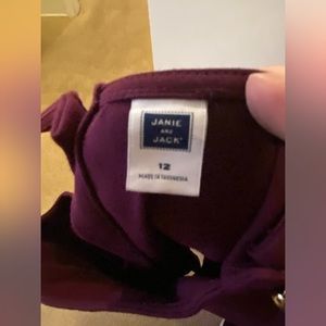 Great Janie and Jack holiday dress. Only worn once.  Maroon with black stripe.